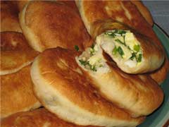 Пирожки с зеленым луком и яйцом Пирожки с зеленым луком и яйцом